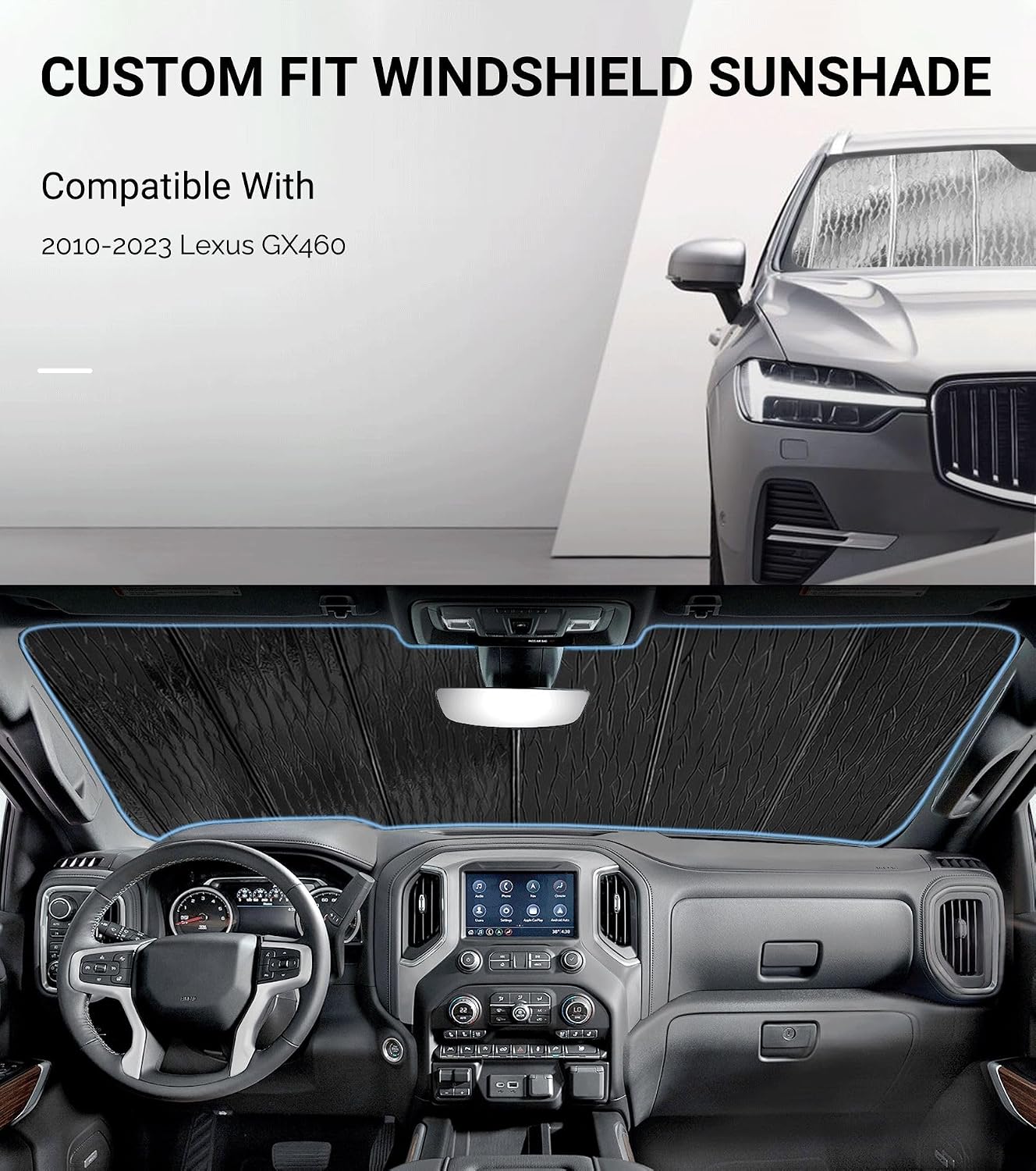 Pigenius Windshield Sun Shade for Lexus RX350/RX450h 2010-2015 Front Window Sunshade - AstraGuard