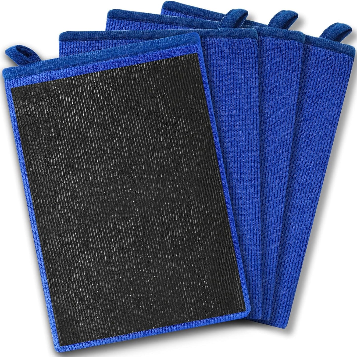Clay Mitt Auto Detailing 4 Pack, Fine Grade Microfiber Car Clay Bar Mitt, DIY Detail Tool & Kit Car Detailing Alternative (Blue)