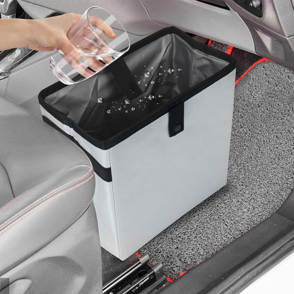 Homelove Car Trash Can, Leak-Proof Waterproof Trash Bin Collapsible Portable Auto Garbage Bag Large Capacity Trashcan Storage Bag Multipurpose Car Organizer Hanging (Black)