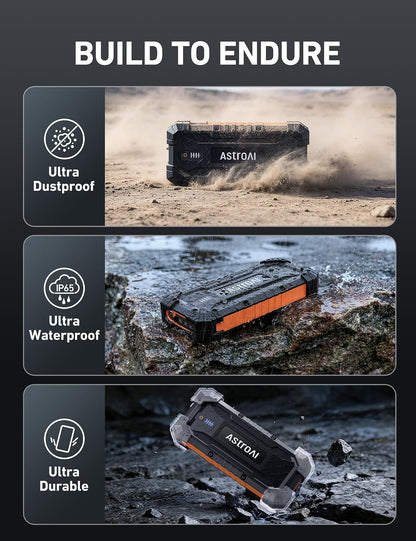 AstroAI S8 Ultra Car Jump Starter, 4000A Safe 12V Battery Booster Pack (All Gas/12L Diesel), Portable Jump Box with Smart Jumper Cables, Type-C/USB, LED Flashlight, Rugged Protection & Storage Bag
