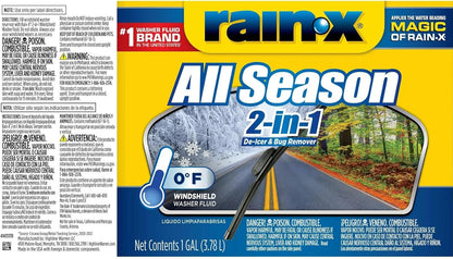 Rain-X All Season 0°F 2-in-1 De-Icer & Bug Remover Windshield Washer Fluid - 1 Gallon