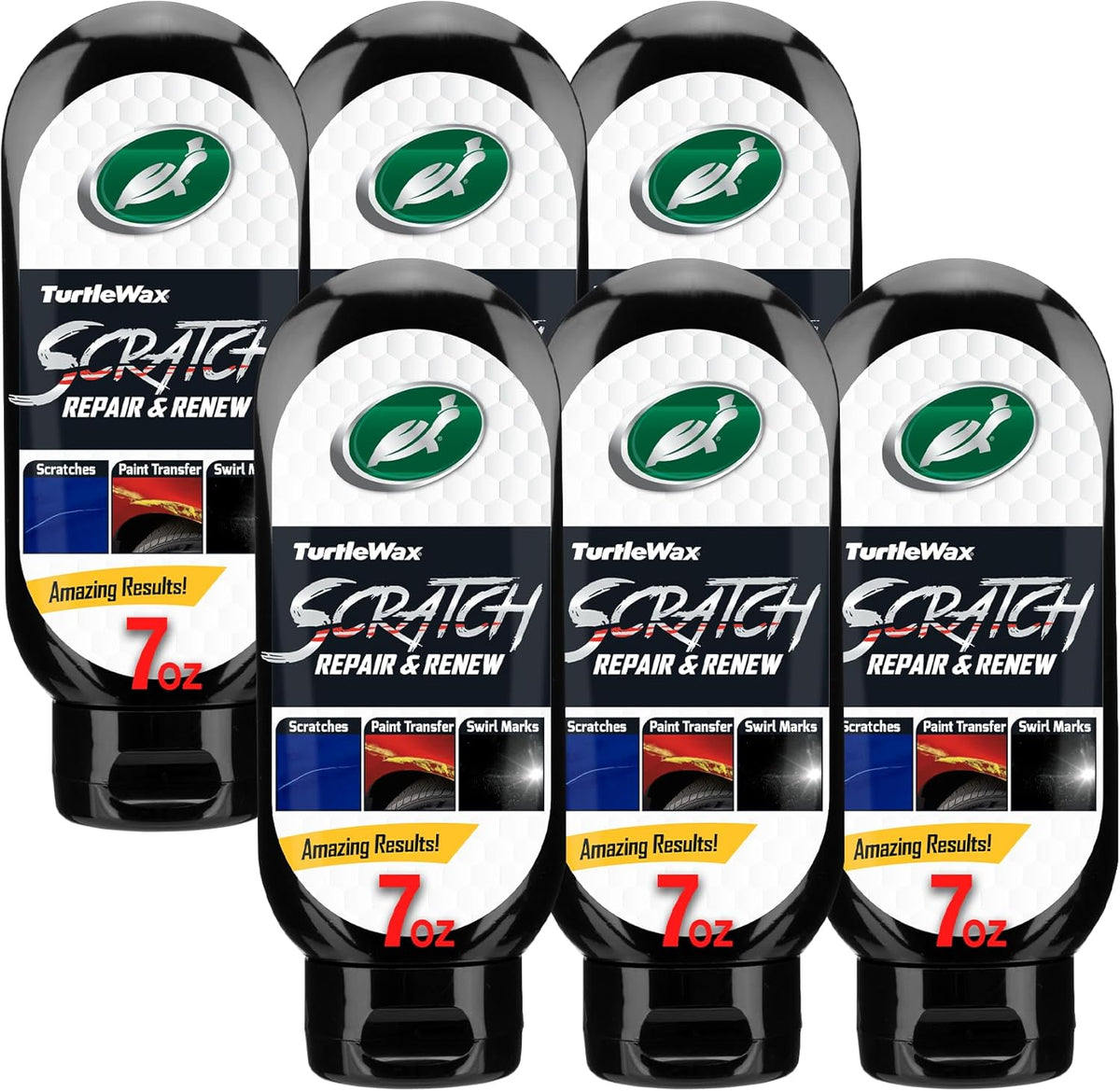 Turtle Wax Scratch Repair and Renew, Car Scratch Remover, Tackles Swirl Marks, Paint Transfer, Headlight Oxidation, Water Spot Remover for Cars, Safe for All Paint Colors, 7oz (Pack of 1)
