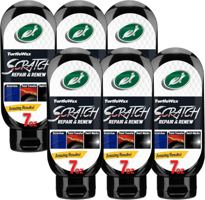 Turtle Wax Scratch Repair and Renew, Car Scratch Remover, Tackles Swirl Marks, Paint Transfer, Headlight Oxidation, Water Spot Remover for Cars, Safe for All Paint Colors, 7oz (Pack of 1)