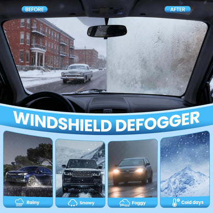 Glass Anti Fog Spray for Car Windshield - Windows Defogger Instantly Prevents Fog on Glasses, Car Windows & Mirrors - Streak-Free, Safe for All Surfaces - 5OZ/150ML