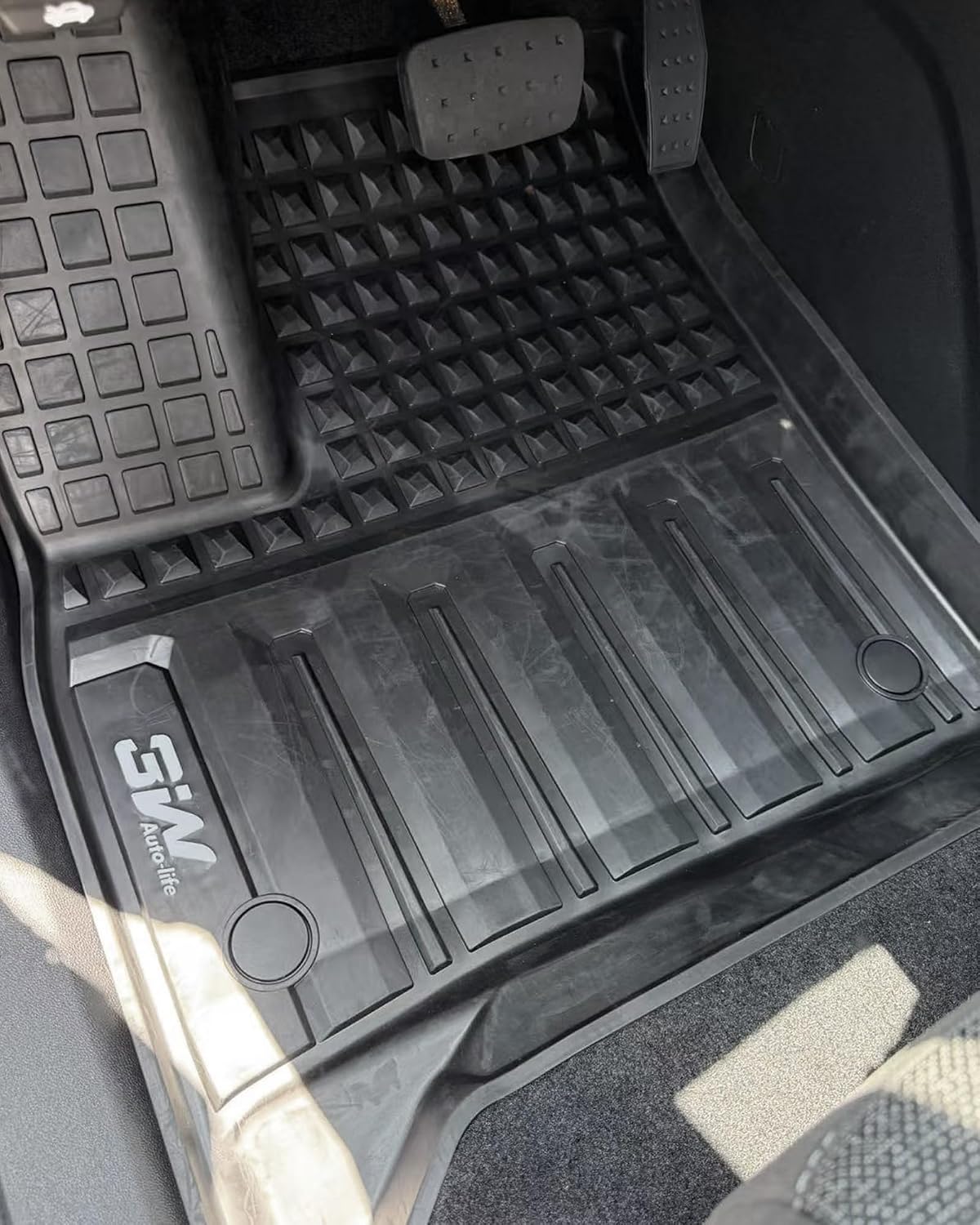 3W Floor Mats & Cargo Liner Fit for 2021 2022 2023 2024 2025 2026 Chevy Tahoe/GMC Yukon/Cadillac Escalade 7 Seat, TPE All Weather Custom Fit Car Accessories Heavy Duty Rubber Full Set Trunk Mats - Colors A