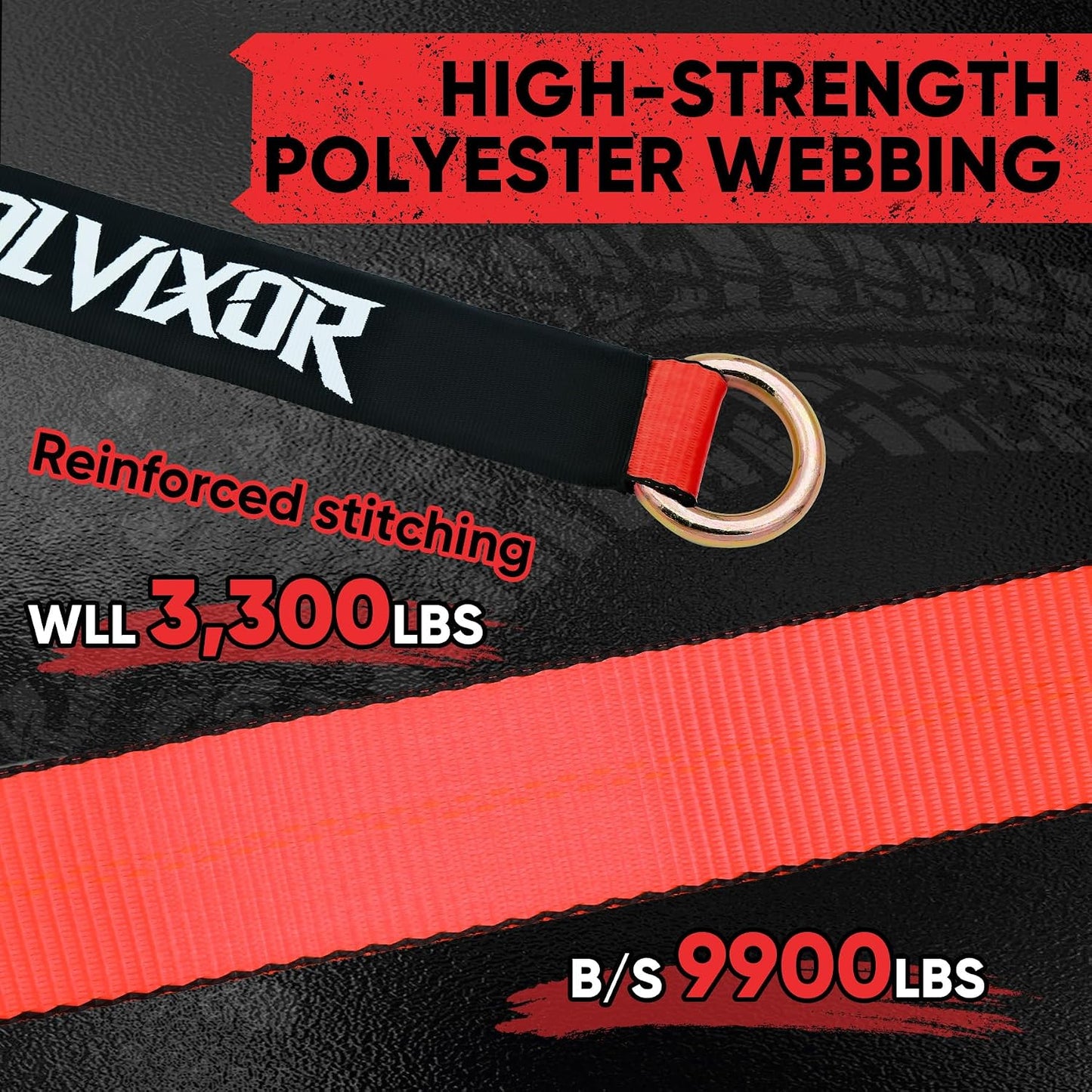 4 Pack Car Tie Down Straps for Trailers 2" x 96" - 9900LBS Break Strength - Tire Ratchet Straps with J Finger Hooks for Hauling UTV, SUV, Truck, Any Cars