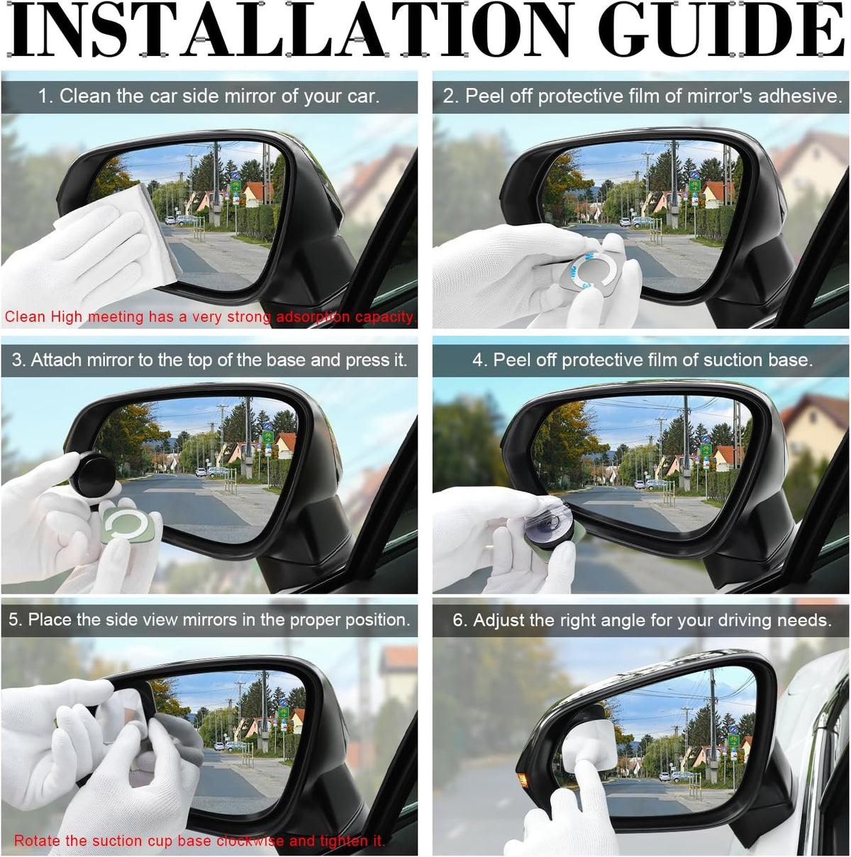 LivTee Blind Spot Car Mirror, HD Glass Frameless Convex Side Mirror Blindspot, Wide Angle Rear View Mirrors for SUVs, Trucks and RVs - Car Accessories