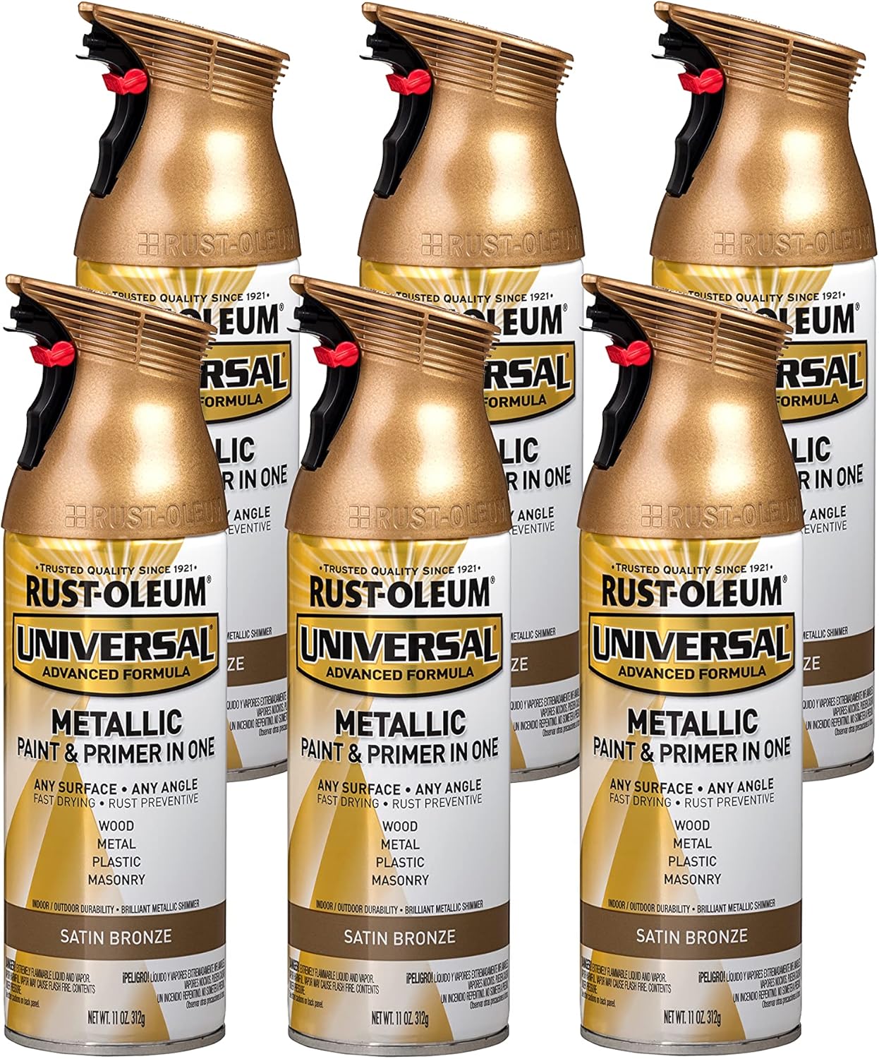 Rust-Oleum 302151 Universal All Surface Clear Topcoat Spray, 11 oz, Dead Flat Clear - Colors A
