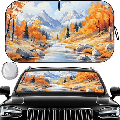 Windshield Sun Shade - Windshield Sun Shade Foldable Offers Ultimate Protection for Car Interior UV Protection Car