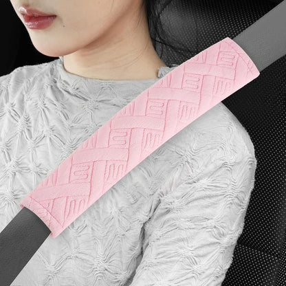 JUSTTOP 2-Pack Universal Car Seat Belt Pads Cover for A More Comfortable Driving, Seat Belt Shoulder Strap Covers Harness Pad for Car Interior Accessories(Black)