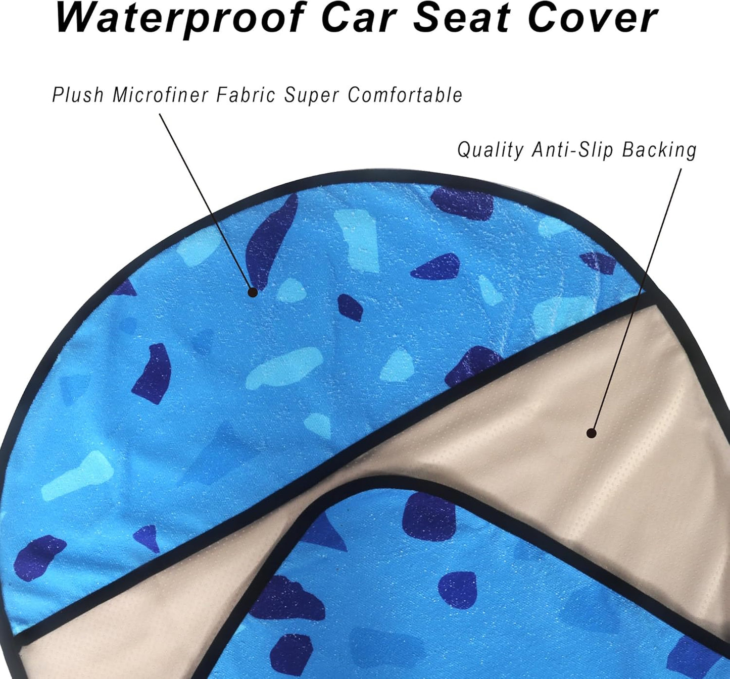 Car Seat Cover Protector Front Seats,for Gym Workout,Running,Swimming,Beach and Hiking,Waterproof Sweat Towel Bucket Seat Covers for Cars SUV Trucks (Black, 1Pcs)