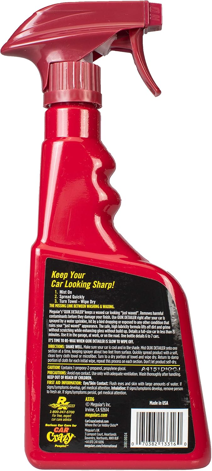Meguiar's G10240 Smooth Surface XL Clay Kit - Includes 240 Grams of Clay Bars, Quik Detailer Spray Bottle and Microfiber Towel