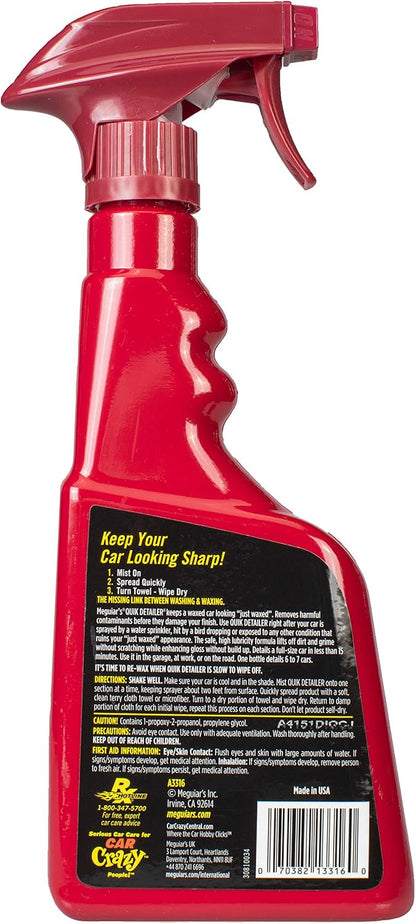Meguiar's G10240 Smooth Surface XL Clay Kit - Includes 240 Grams of Clay Bars, Quik Detailer Spray Bottle and Microfiber Towel