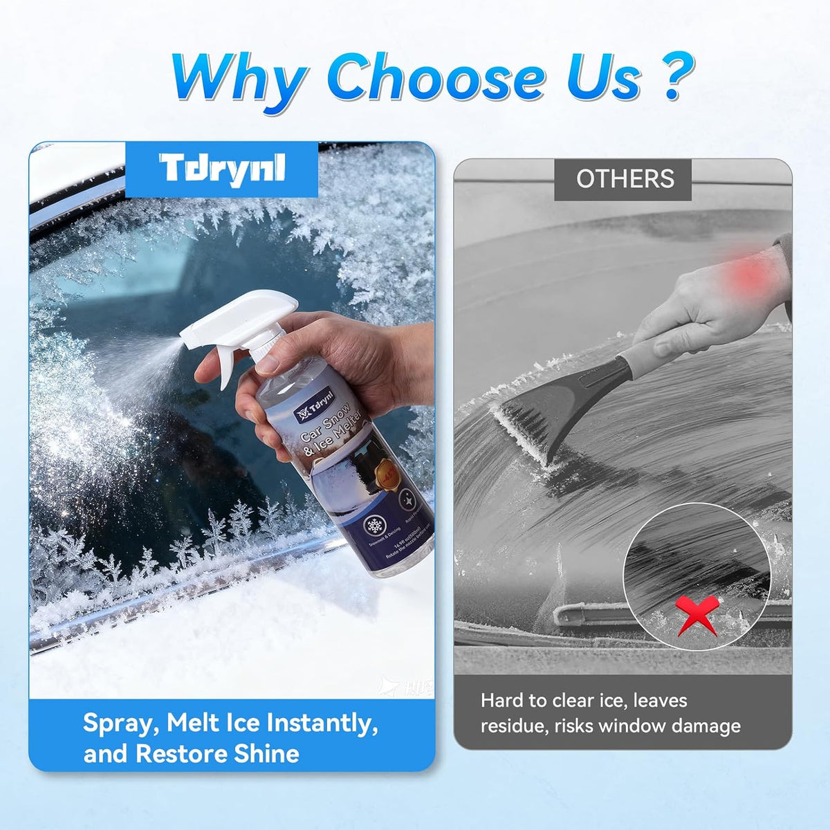 6 in 1 Snow Shovel & Snow Brush with Windshield De-Icer & Ice Scraper for Cars, Trucks, SUVs,40" Extendable & Bendable Thicken Aluminum Tube for Easy Roof Cleaning,180° Pivoting Head & EVA Grip