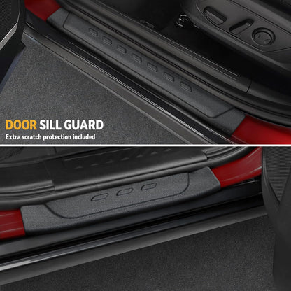 Floor Mats for Kia K5 2021-2026/Hyundai Sonata Gas 2020-2026, All Weather Floor Mats Trunk Cargo Liner Accessories, Full Coverage Set (Fit FWD Models)