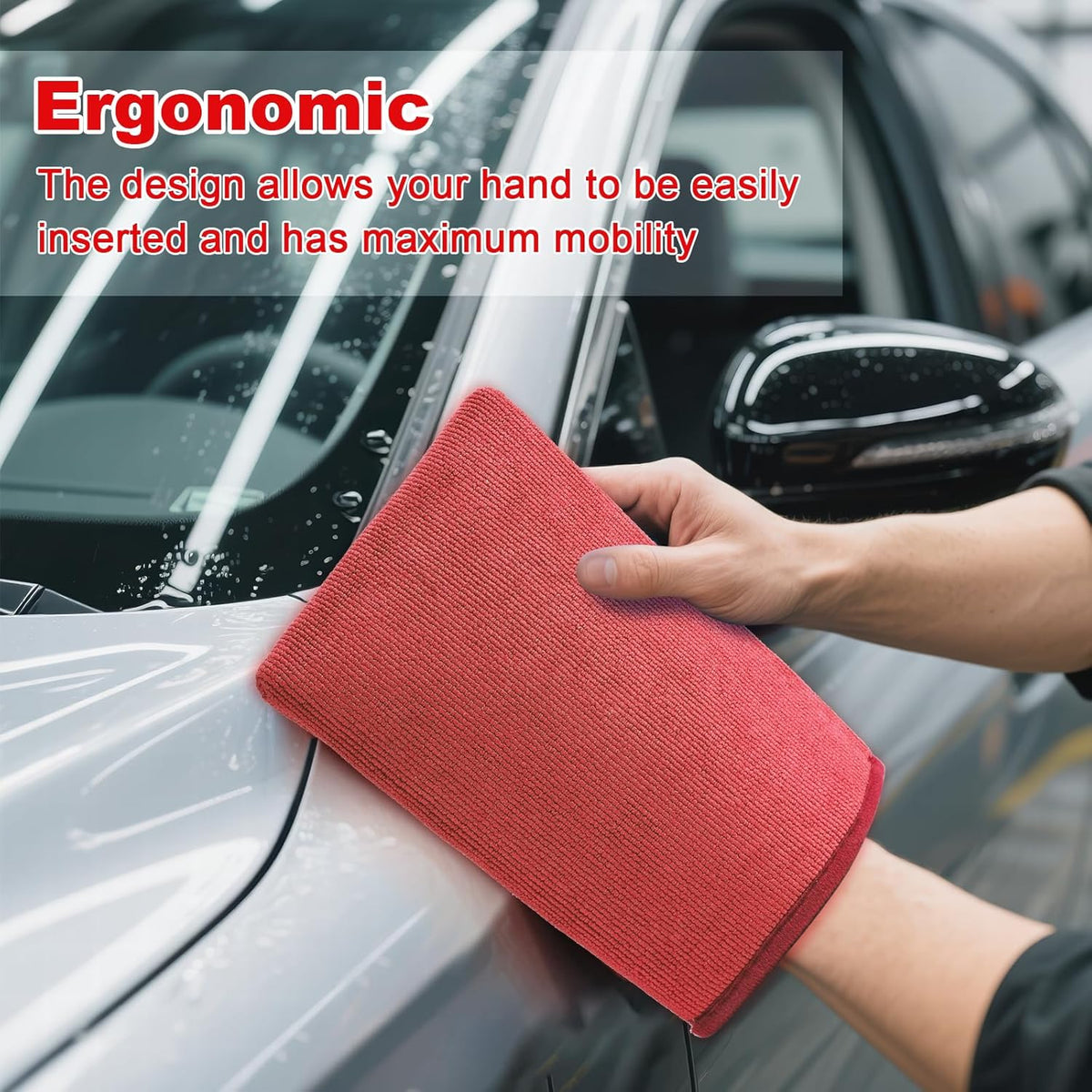 Clay Mitt Auto Detailing 4 Pack, Fine Grade Microfiber Car Clay Bar Mitt, DIY Detail Tool & Kit Car Detailing Alternative (Blue)