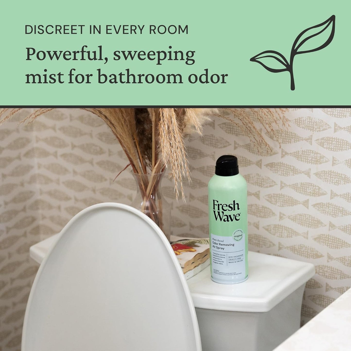 Fresh Wave Original Scent Odor Removing Spray, 8 fl. oz. | Pack of 2 | Odor Absorber for Home, Furniture, Fabrics & Trash | Safer Odor Relief