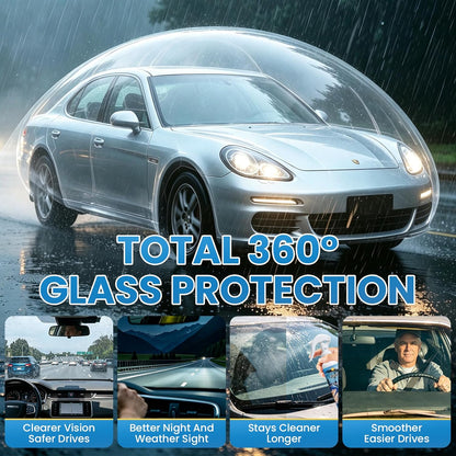 Glass Water Repellent Spray – Hydrophobic Coating for Car Windshield, Side Windows & Mirrors, Multi-Surface Waterproof Cleaner for Auto Glass & Shower Glass, 130ml