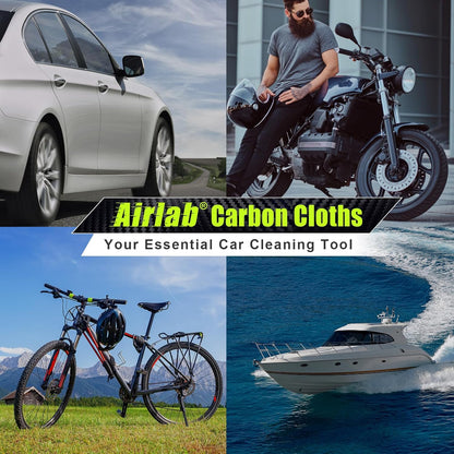 Airlab Microfiber Towels for Cars Wash Drying Thick Plush Cleaning Cloth Auto Detailing Super Absorbent for Interior & Exterior Lint Free, Streak Free, 16" X 16", 800 GSM, Pack of 4