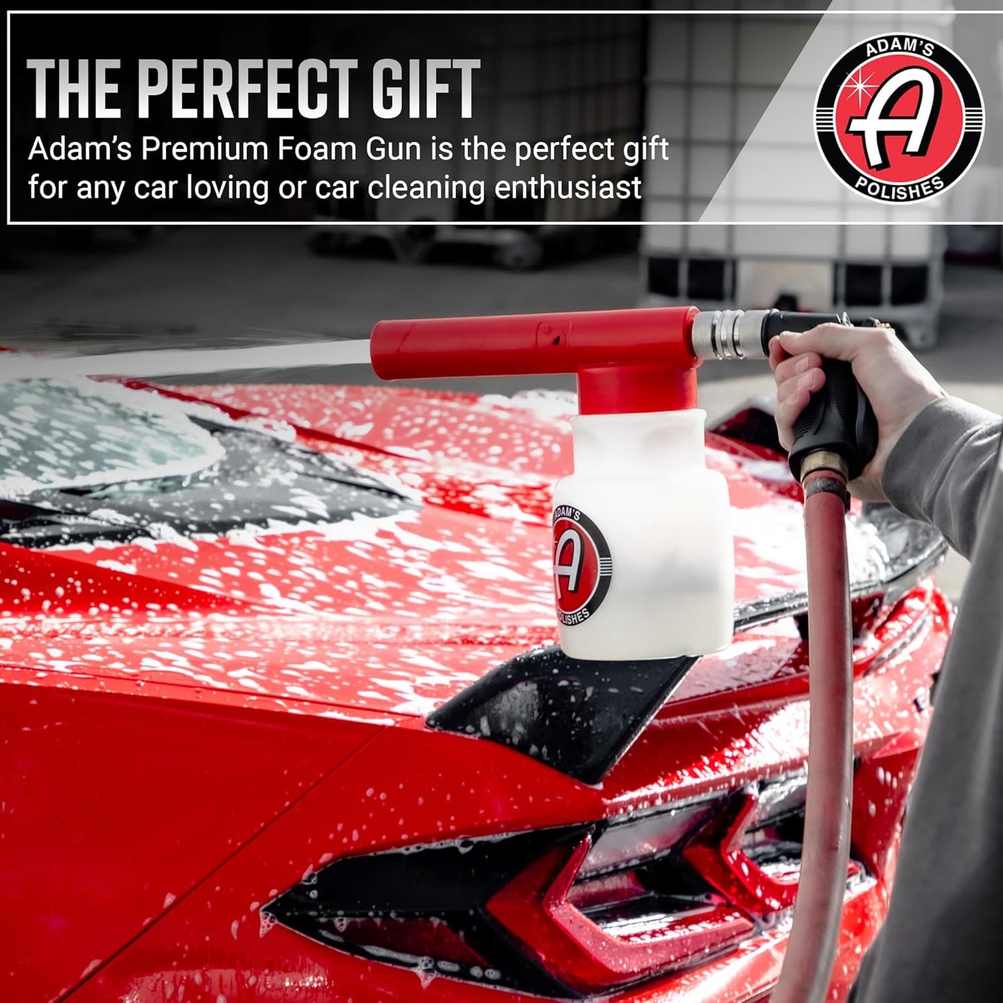 Adam's Foam Gun Car Wash Foam Sprayer - Connects to Garden Hose for Car Washing, No Pressure Washer Required, Use Snow Foam Blaster with Car Soap, Shampoo or Detergent
