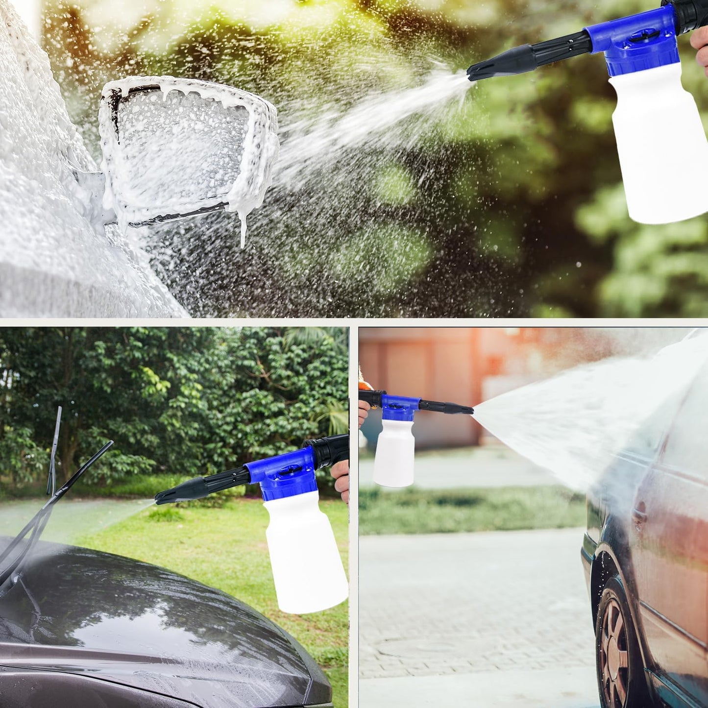 LIANXIN Car Wash Kit Car Wash Cleaning Kit with Car Wash Foam Gun Microfiber Sponge and Towels Tire Brush Built, Car Foam Gun, Car Cleaning Tool