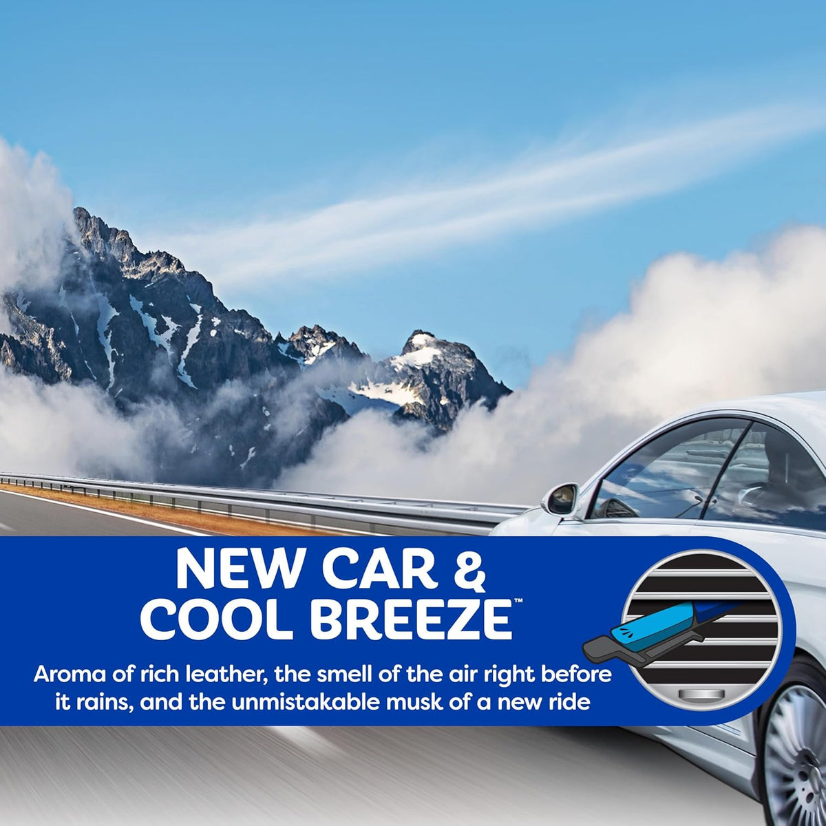 Refresh Your Car Air Freshener Vent Sticks, New Car / Cool Breeze Scent, 6 Pack, Dual Scent Car Vent Sticks