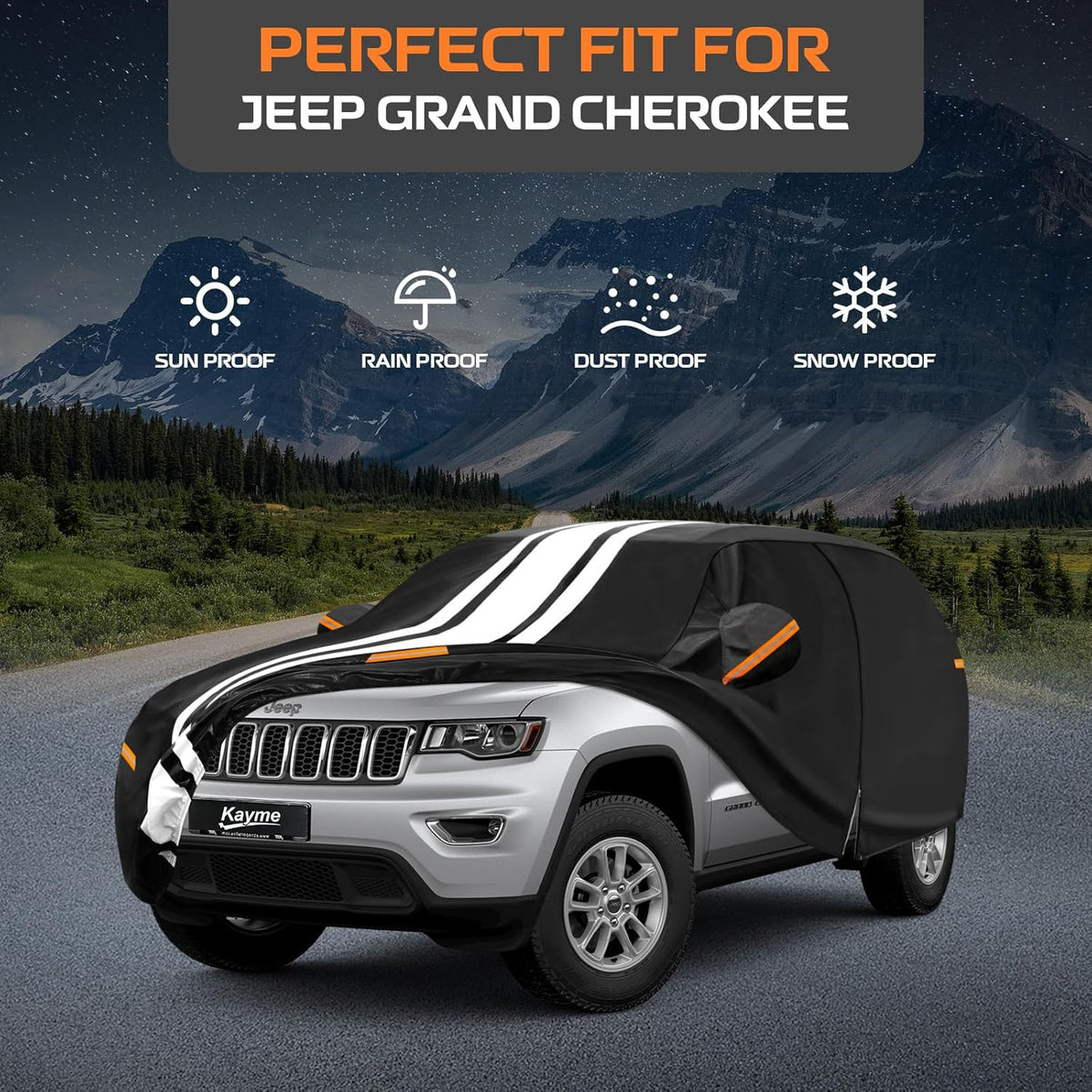 Kayme Heavy Duty Car Cover Custom Fit for BMW 3 Series 320i 325i 328i 330i 335i (1982-2026), Outdoor Full Exterior Cover with Tape and Towel, Rain Snow Sun UV Protection. - Colors A