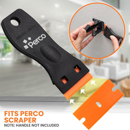 Perco Glue Off Adhesive Sticker Remover 3.3 fl. oz & Scraper with Plastic Razor for Removing Labels (Adhesive Sticker Remover & Scraper w/Plastic Razor)