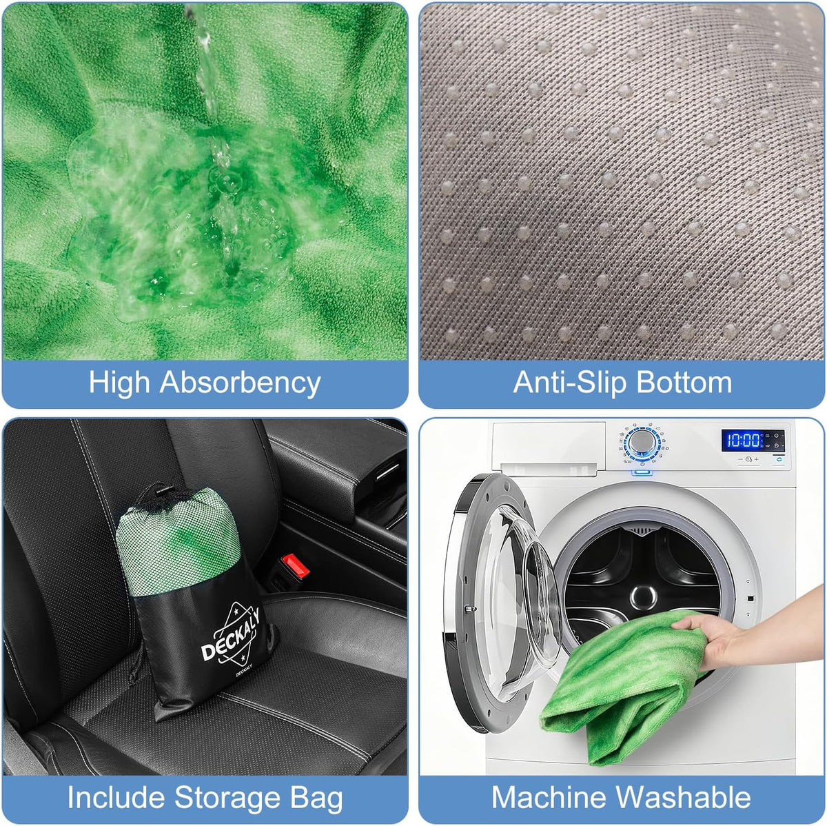 Waterproof Sweating Car Seat Cover for Post Gym Workout, Running, Swimming, Beach and Hiking, Universal Fit Non-Slip Towel Bucket Seat Protector for Cars SUV Trucks, Machine Washable (Grey)