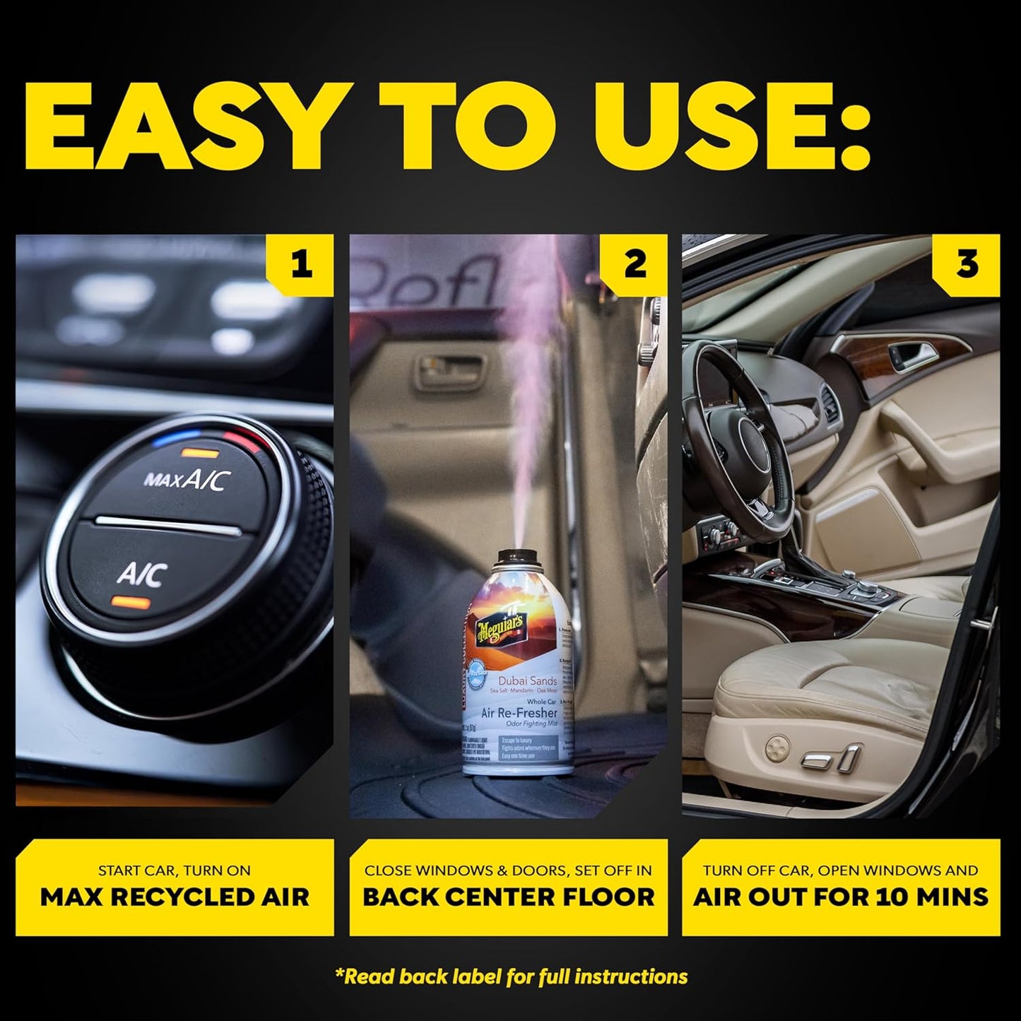 Meguiar’s Whole Car Air Refresher Odor Eliminator, Summer Breeze, 2 Oz— Car Air Freshener For Commuters, Detailers; Mist Refreshes Cabin For Sedan, Suv, Truck, Van