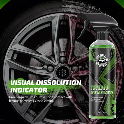 Iron Remover Car Detailing – Iron Decon Spray, Pulls Out Brake Dust, Rust & Fallout -Effective on Wheels & Paint,pH Neutral Formula - 16 fl. oz.