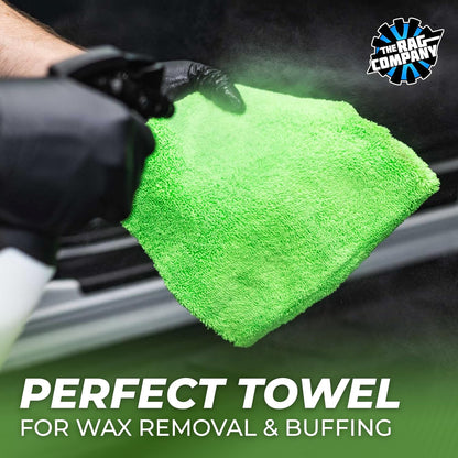 The Rag Company - Creature Edgeless Auto Detailing Towels (10-Pack) Professional 70/30 Blend, Dual-Pile Plush Microfiber, Buffing & Polishing, 420gsm, 16in x 16in, Black