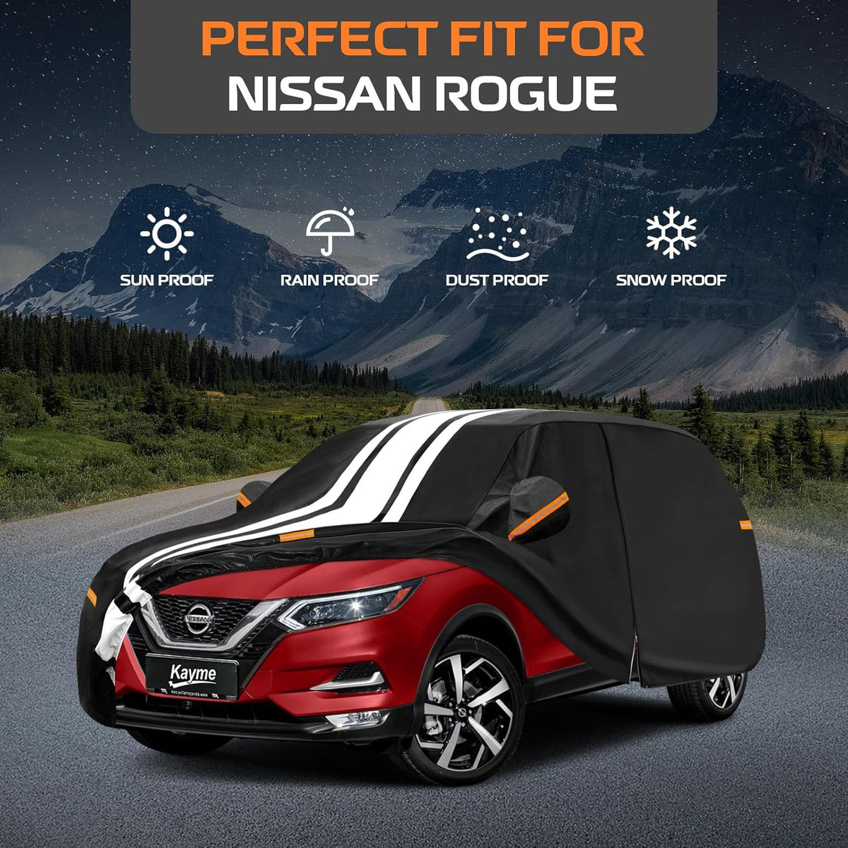 Kayme Heavy Duty Car Cover Custom Fit for BMW 3 Series 320i 325i 328i 330i 335i (1982-2026), Outdoor Full Exterior Cover with Tape and Towel, Rain Snow Sun UV Protection. - Colors B