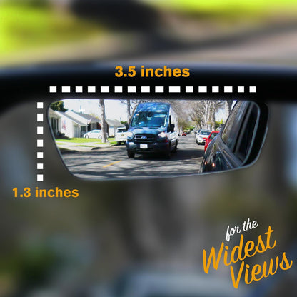 Superfan Blind Spot Mirrors for Cars by Safe View Company – Real Convex Glass for Clear Wide Angle Vision – Safer Lane Changes, Easy Stick-On, Weatherproof & Long Lasting Durability
