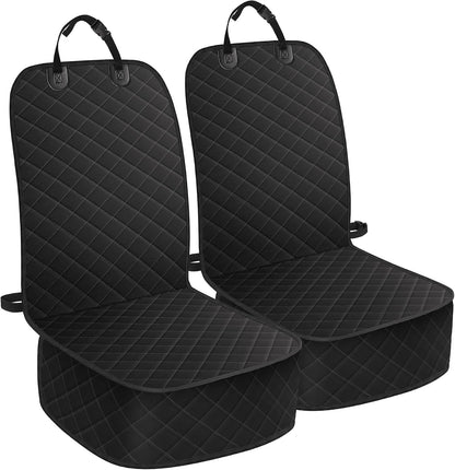 ELONGRIVER Dog Car Seat Covers, Waterproof Front Seat Cover for Dogs, Scratch-Proof, Nonslip Pet Passenger Seat Cover Protector, Universal Fit for Cars Trucks SUVs, Standard Size, Black