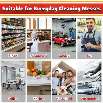 Microfiber Cleaning Cloth, 100 Pack Cleaning Rags Microfiber Towel Bulk Absorbent Lint-Free Wash Cloths, All-Purpose Shop Towels for Cars, Automotive, Garage, Home & Kitchen 11.5"*11.5"