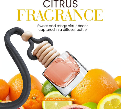 Fresh Linen Car Air Freshener | Hanging Car Freshener with Vent Clip | Long Lasting Fragrance, Slow-Release Aroma Technology, Adjustable Scent Intensity | Scented Interior Accessories by Perfa