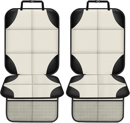 XHYANG Car Seat Protector 1 Pack Car Seat Cushion Mat Thickest Padding,Waterproof 600D Fabric Car Seat Covers for Non-Slip Backing Mesh Pockets for Baby and Pet (Black, 1 Pc)