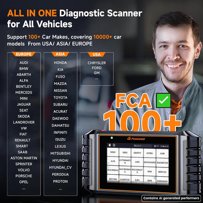 2026 FOXWELL NT716 Bidirectional OBD2 Scanner, 4-System Diagnostic Tool for ABS, SRS, Transmission & Engine, 9 Reset, ABS Bleeding, AutoVIN, Live Data, Upgraded from NT6X4, Lifetime Free Updates,Black