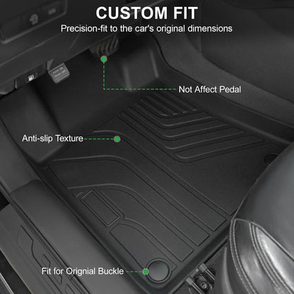 Floor Mats for 2026 2019-2025 Nissan Altima, TPE All Weather Durable Floor Liners Door Sill Guards for Nissan Altima Accessories