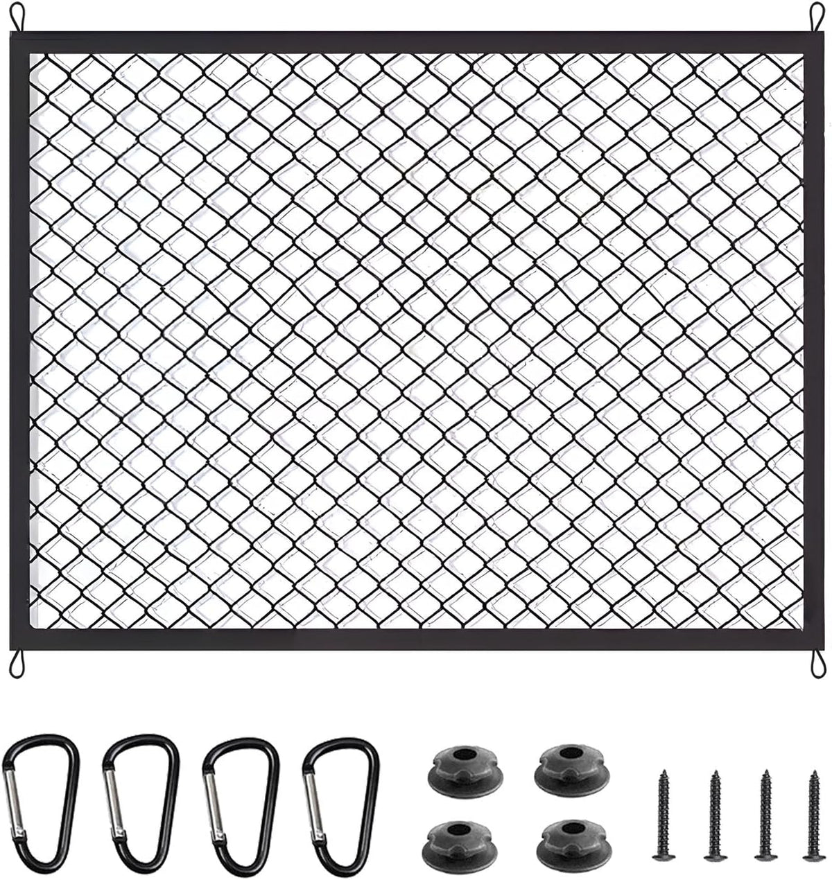 BAILALIBO Cargo Net Stretchable, Adjustable Elastic Trunk Mesh Nets with Metal Hook Universal for SUV, Jeep, Trucks, Car Exterior Accessories for Secure Storage (35.4x15.8 inch)
