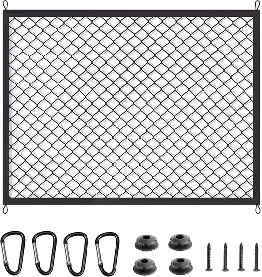BAILALIBO Cargo Net Stretchable, Adjustable Elastic Trunk Mesh Nets with Metal Hook Universal for SUV, Jeep, Trucks, Car Exterior Accessories for Secure Storage (35.4x15.8 inch)