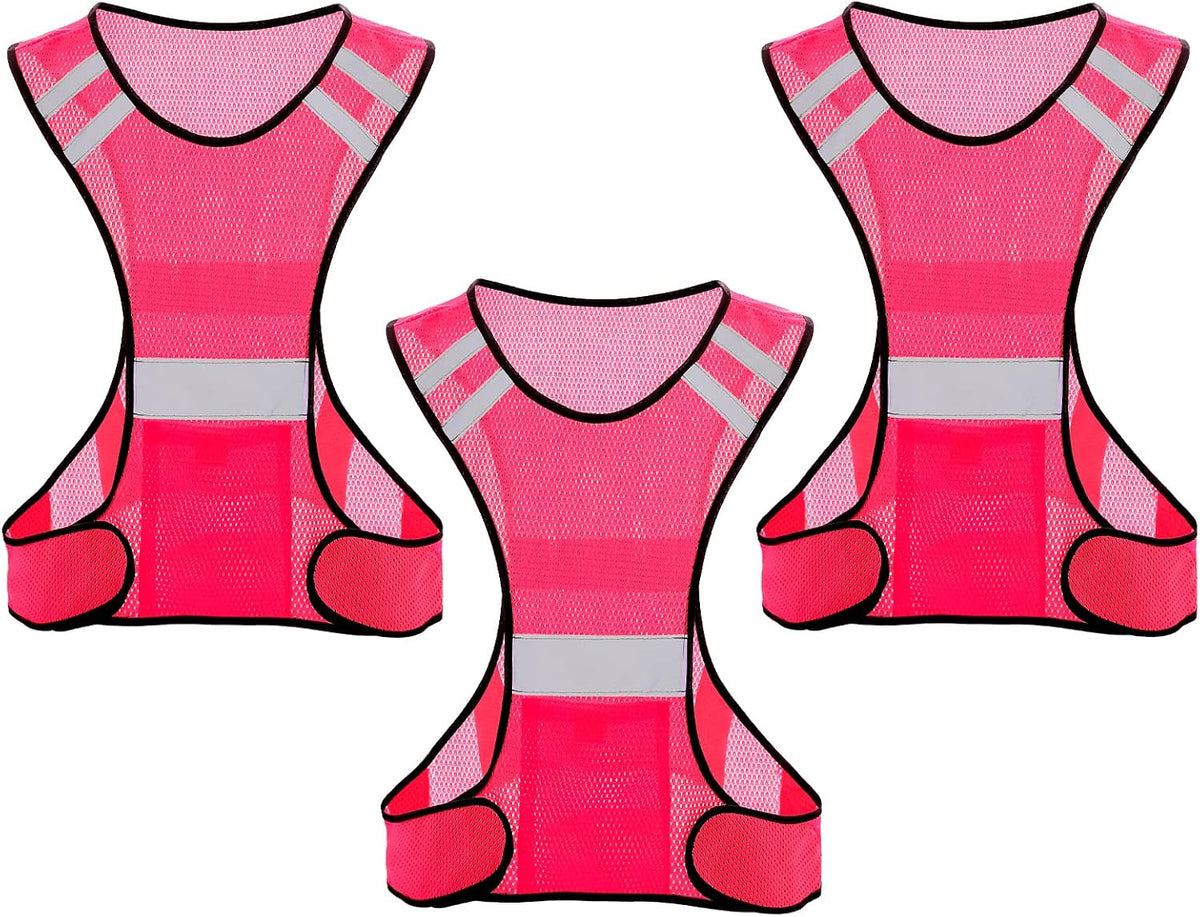 TCCFCCT Reflective Running Vest, High Visibility Running Gear with Large Pocket