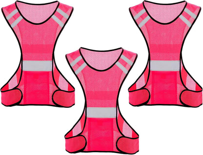 TCCFCCT Reflective Running Vest, High Visibility Running Gear with Large Pocket