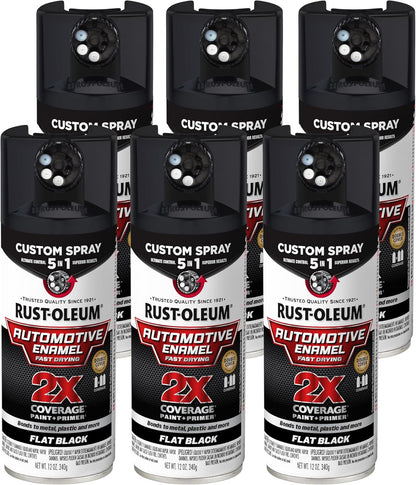 Rust-Oleum 2X Automotive Enamel Custom Spray 5-in-1 Spray Paint, 12 oz, Gloss Clear