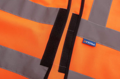 AYKRM 12 colour High visibility viz vest hi vis viz reflective work construction safety vest (XS-8XL) - Colors A