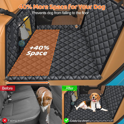 URPOWER Dog Car Seat Cover for Pets 100% Waterproof Seat Cover Hammock 600D Heavy Duty Scratch Proof Nonslip Durable Soft Back Seat Covers for Cars and SUVs