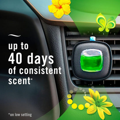 Febreze Car Air Freshener, Odor-Fighting Automotive Vent Clip, Scented Car Accessories, Long Lasting for Strong Odors, Hawaiian Aloha Scent, 4 Count
