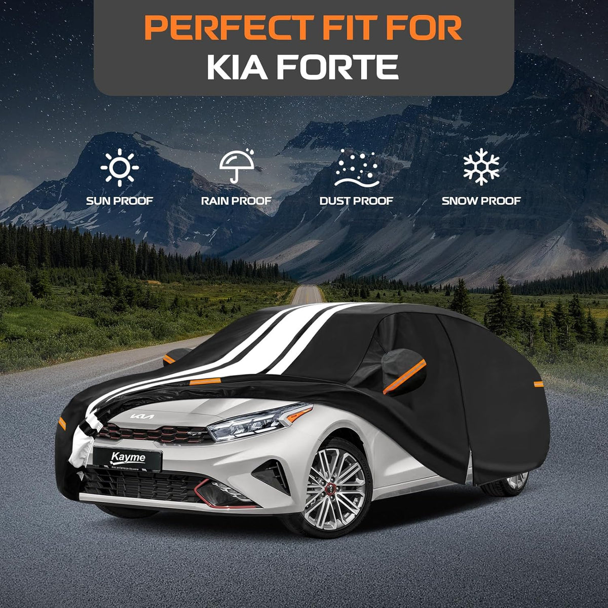 Kayme Heavy Duty Car Cover Custom Fit for BMW 3 Series 320i 325i 328i 330i 335i (1982-2026), Outdoor Full Exterior Cover with Tape and Towel, Rain Snow Sun UV Protection. - Colors A