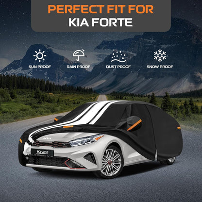 Kayme Heavy Duty Car Cover Custom Fit for BMW 3 Series 320i 325i 328i 330i 335i (1982-2026), Outdoor Full Exterior Cover with Tape and Towel, Rain Snow Sun UV Protection. - Colors A